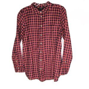 J Crew - Plaid Long Sleeve 100% Cotton Button Down Shirt - 8P